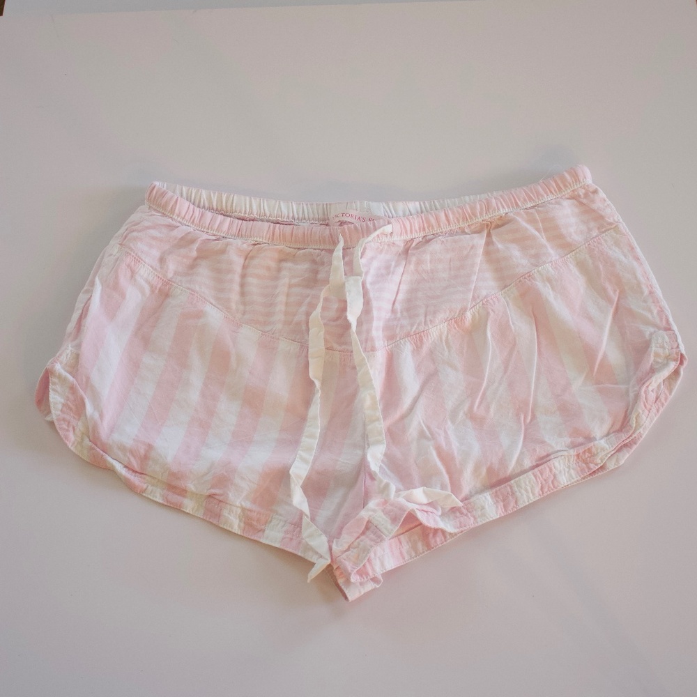 Victoria’s Secret Pink & White Striped Pajama Sleep Shorts Size Small